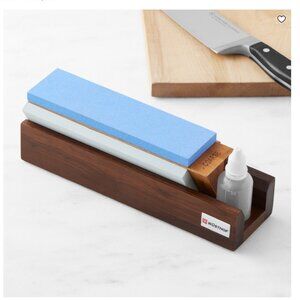 Wüsthof 240/1000/3000-Grit Tri-Stone Sharpener Knife New Williams Sonoma